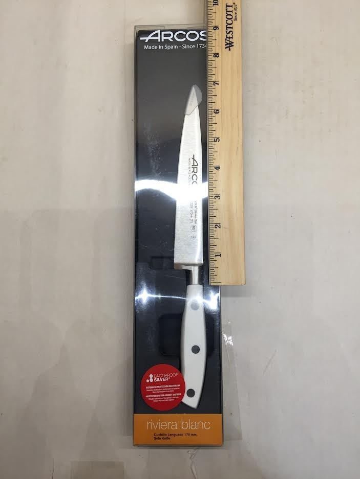 Arcos Sole Knife/Fish Knife 7 Inch Nitrum Stainless Steel and 170 mm blade.
