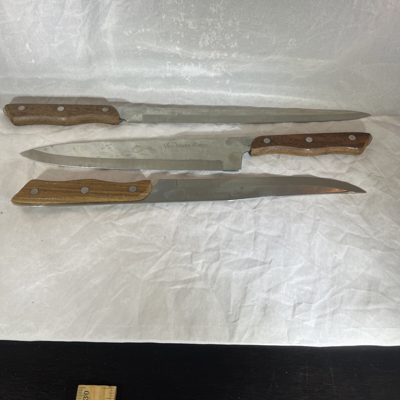 VTG The Master Carver Carving 3 Knife Set Stainless Blades (8″, 9″, 11″) Japan