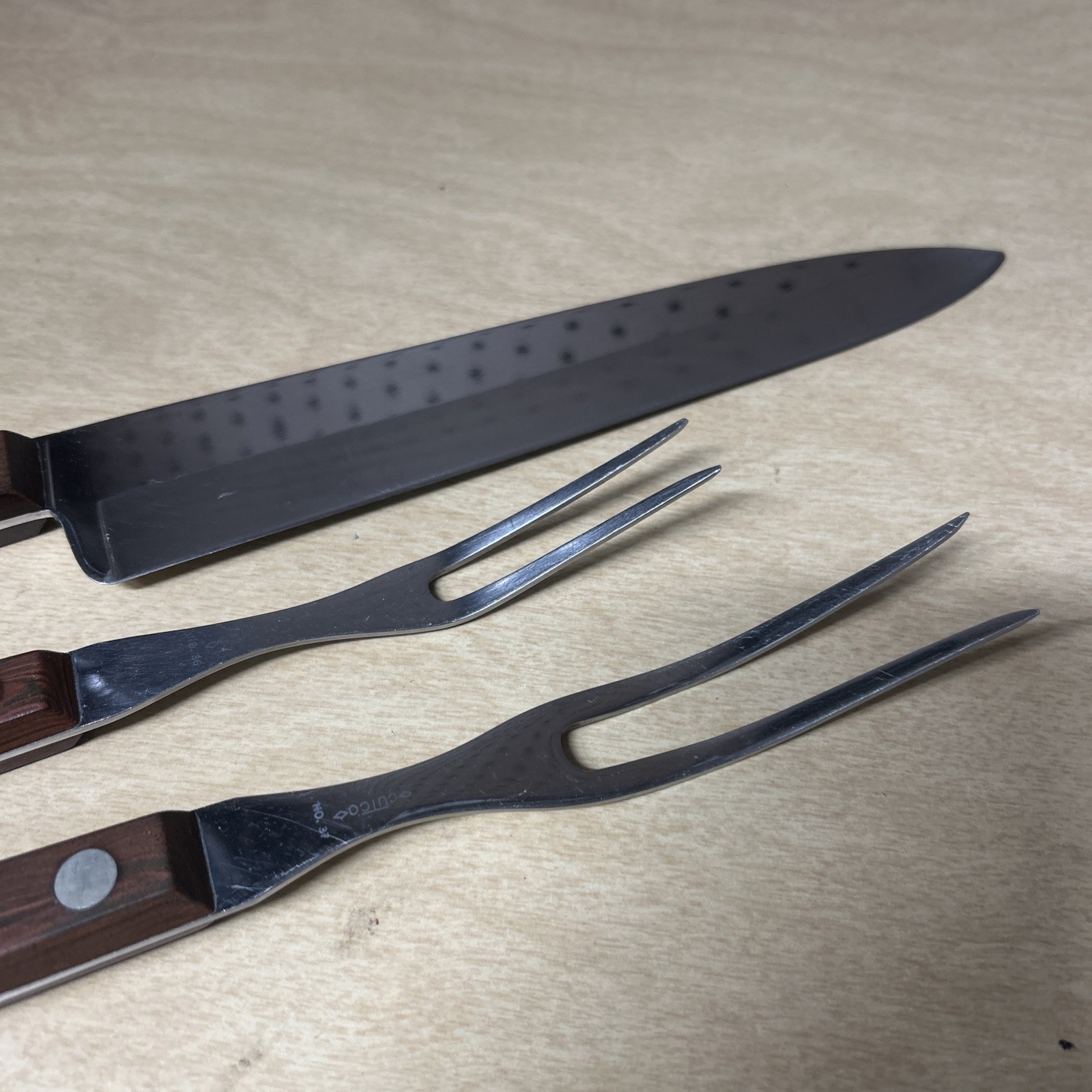 Vintage Cutco-No #35 9-inch Chef’s Knife Wooden Handle 36 37 Set