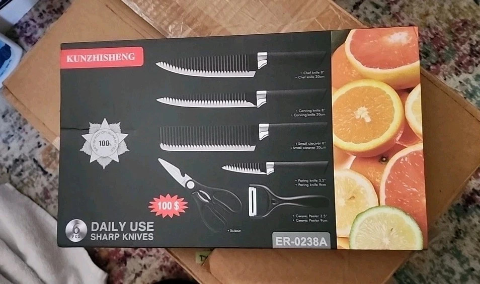 Kunzhisheng 6pc Cutlery Set Scissors Included. See Detailed Photos/Free Shipping