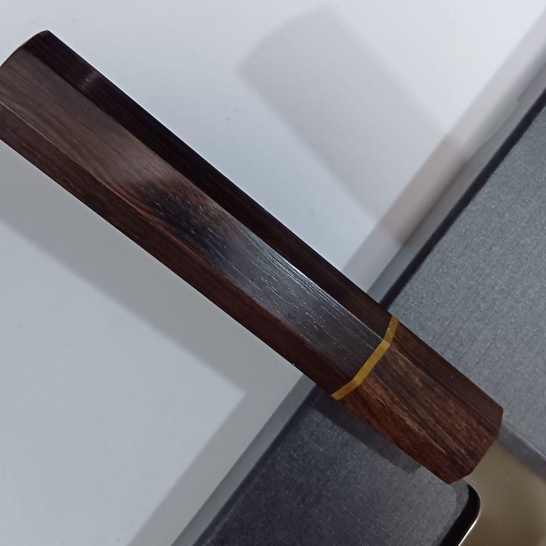 VG10 Honyaki All-Steel Wa Gyuto Chef Knife 240mm Mirror Polished Ebony Saya Box