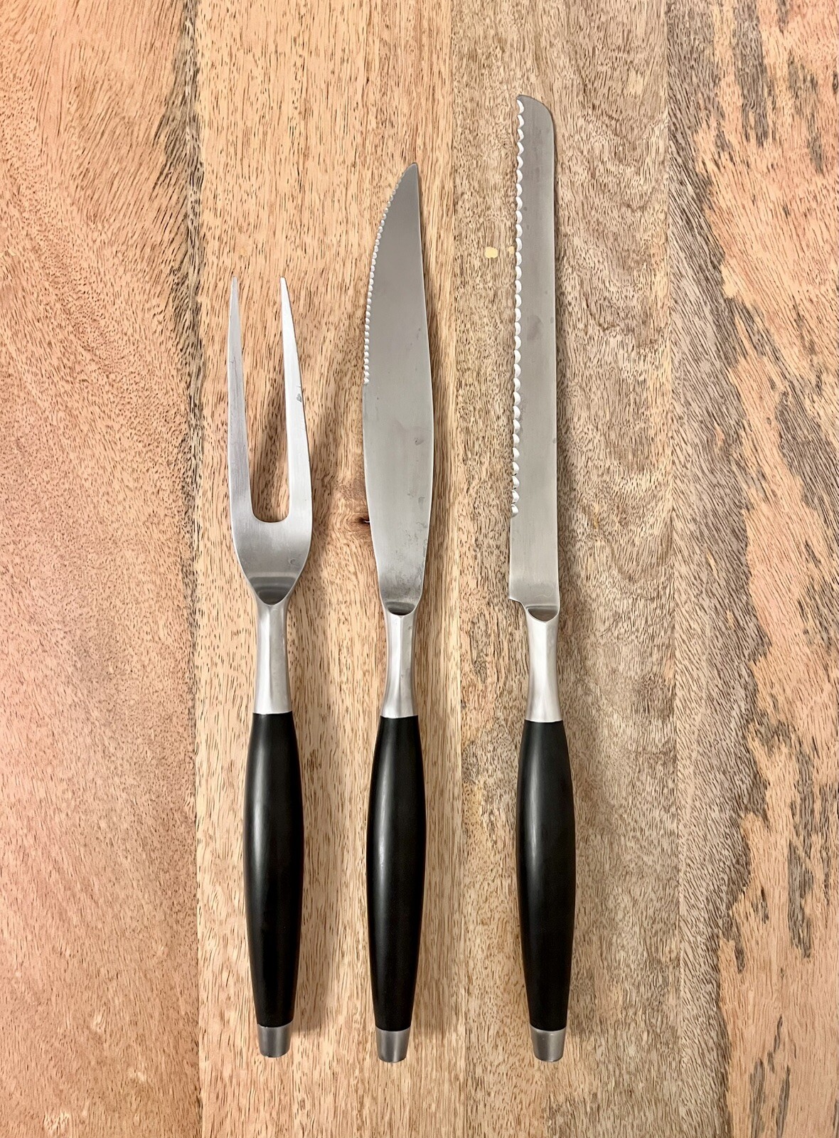 Top Flite SR Stanley Roberts Three Piece Meat Carving Set Knife Fork Japan