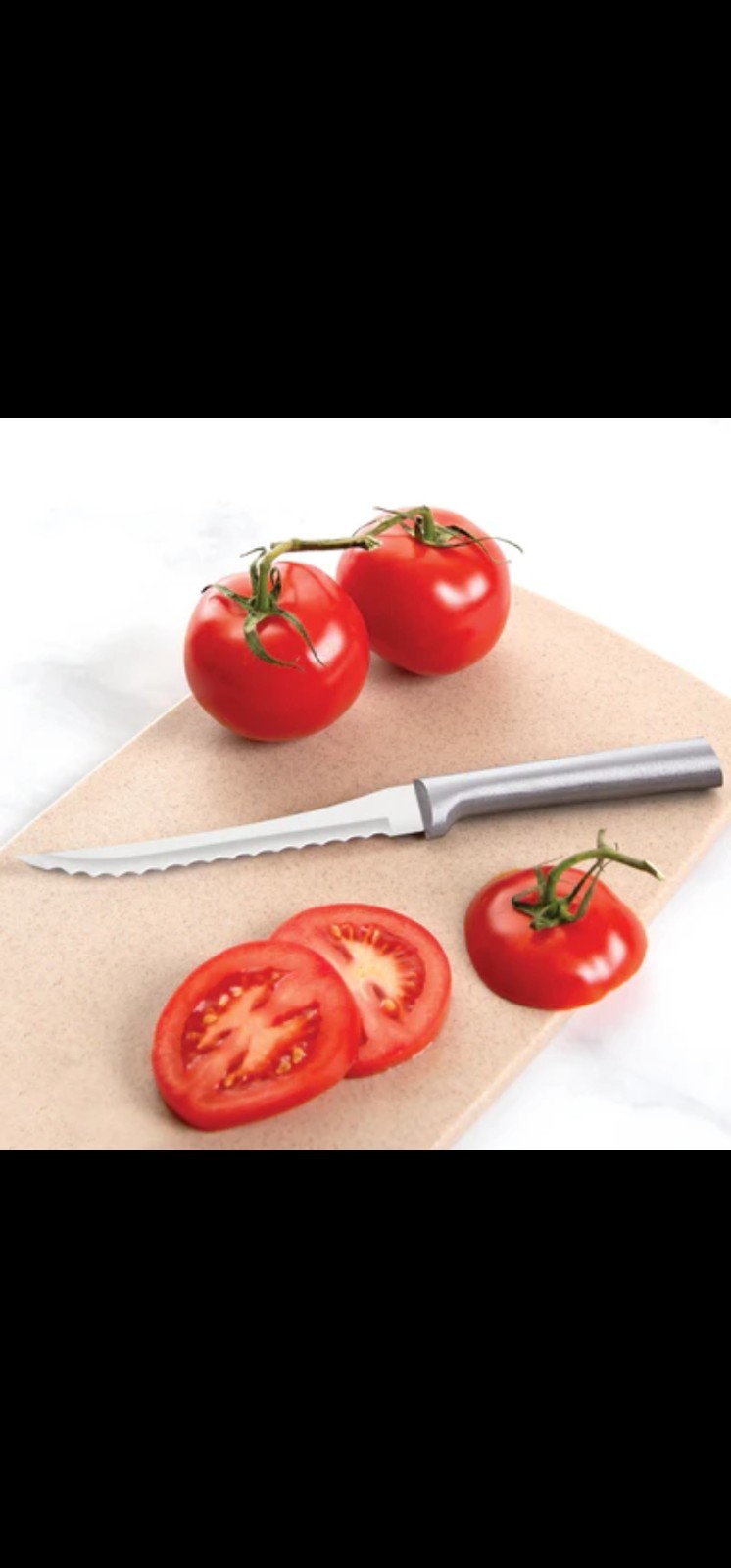 Rada Tomato Slicer Knife 5″ Dual Serrated blade USA made cutlery L/R hands W226