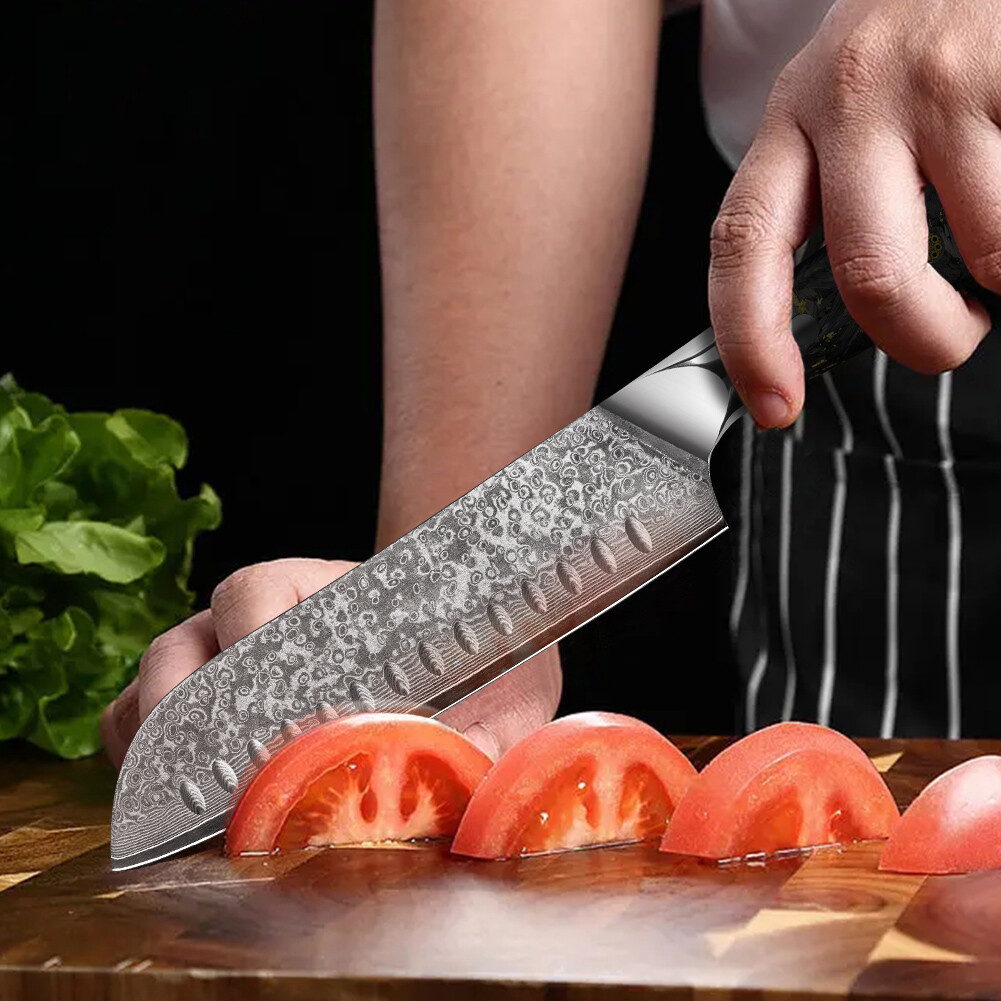 8In Kitchen Knife Santoku Knife Damascus Chef Knife VG10 Handle for Home Kitchen