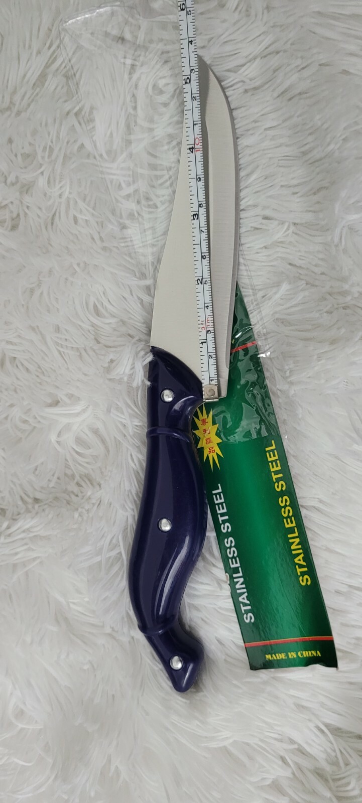 Stainless steel qj qianjin Kitchen Knife BLACK and blue HANDLE KNIFE (QIANJIN)