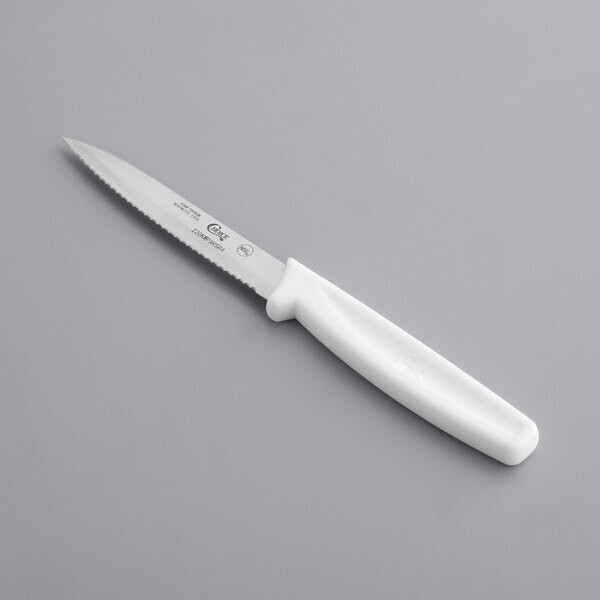 Choice 4″ White Serrated Edge Paring Knife