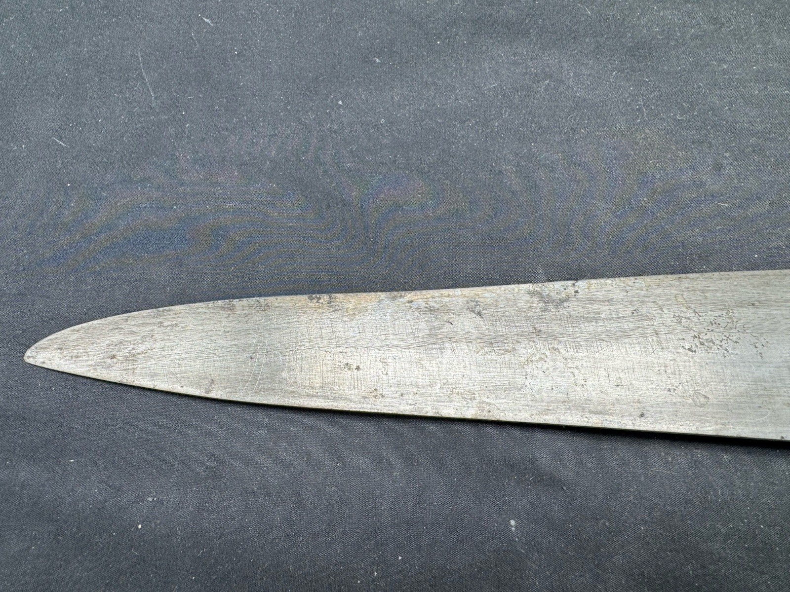 Antique 9.25″ Carbon Steel Blade Kitchen Knife Wooden Handle
