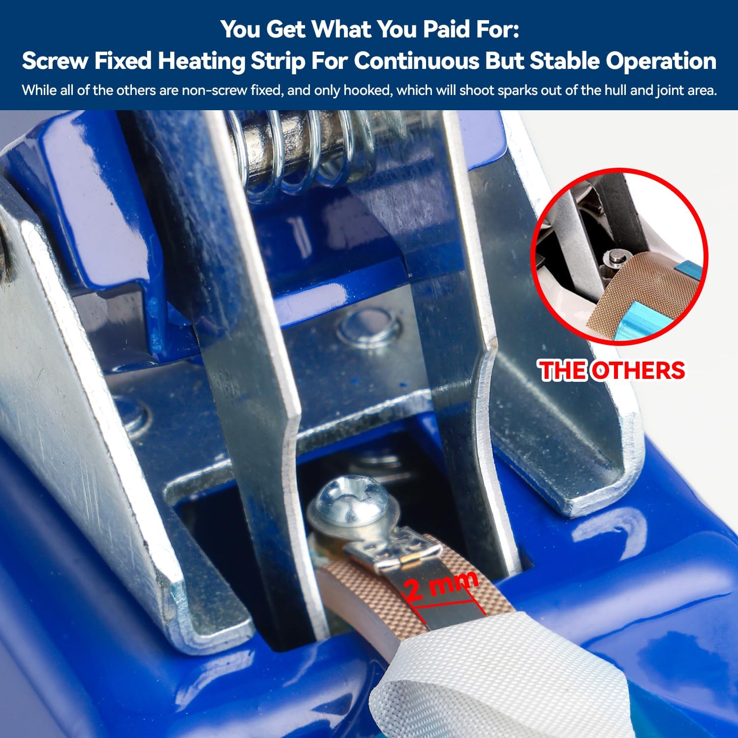 LinsnField Sealer Pro 8″ Impulse Heat Sealer 2mm Sealing Width Manual