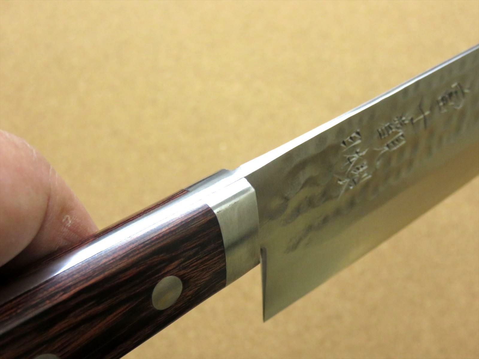 Japanese Kitchen Vegetable Knife 165mm 6.5 inch 3 Layers Hammered Bolster JAPAN