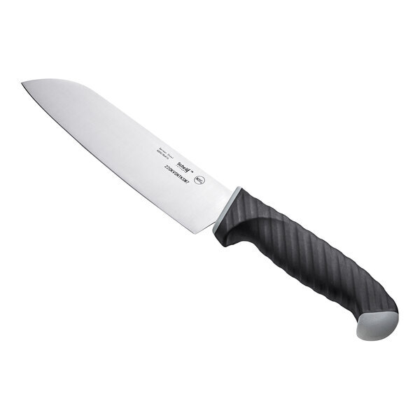 Schraf 7″ Smooth Edge Santoku Knife with TPRGrip Handle
