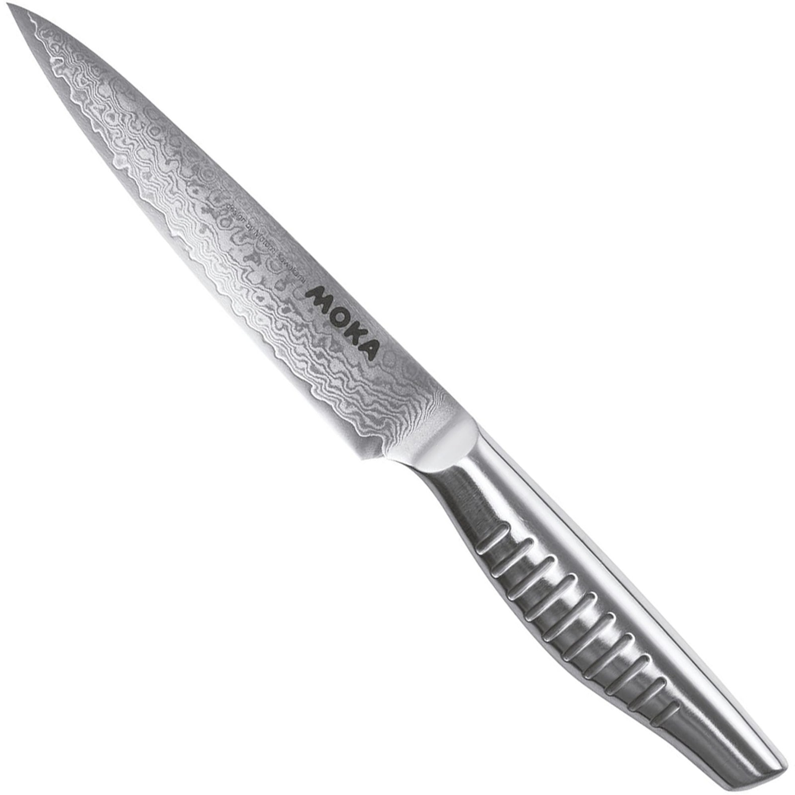 Petty Knife Small Blade Knife Made in Japan Damascus 13cm V Gold Mocha DMK-103