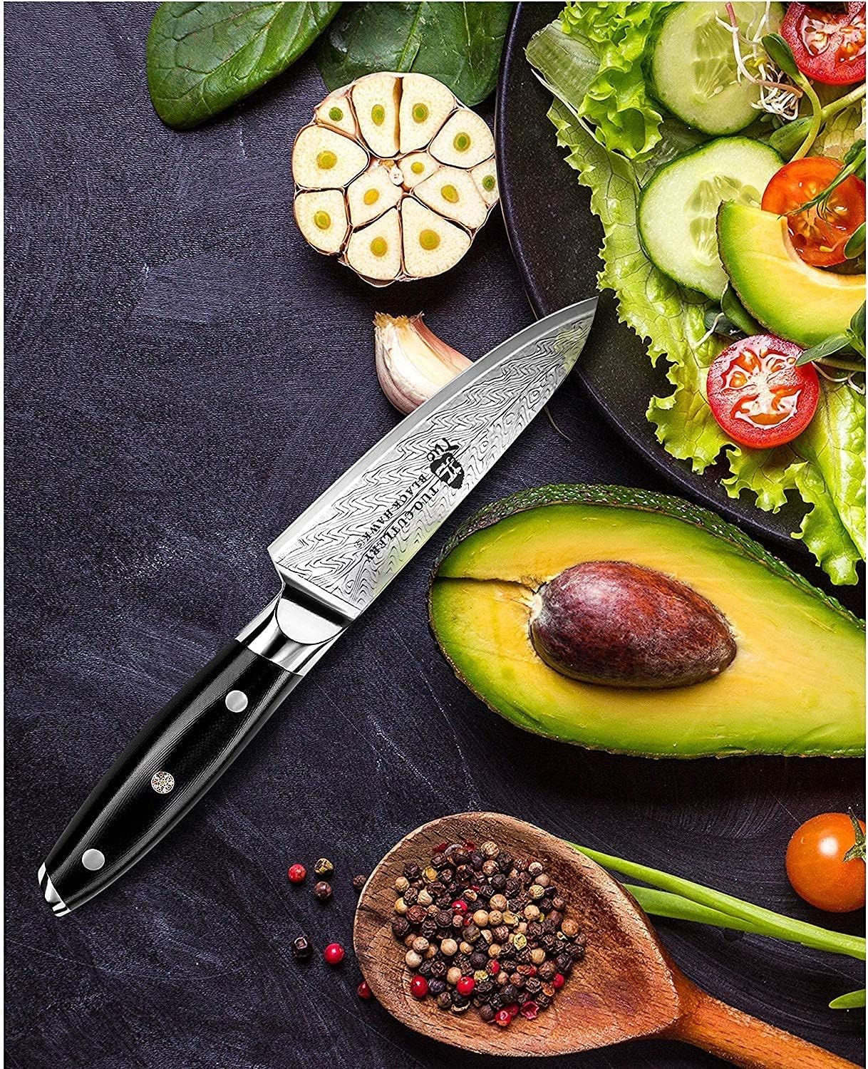 TUO Cutlery Chef’s Kitchen Paring Knife, Black Hawk-S Series, 3.5 inch