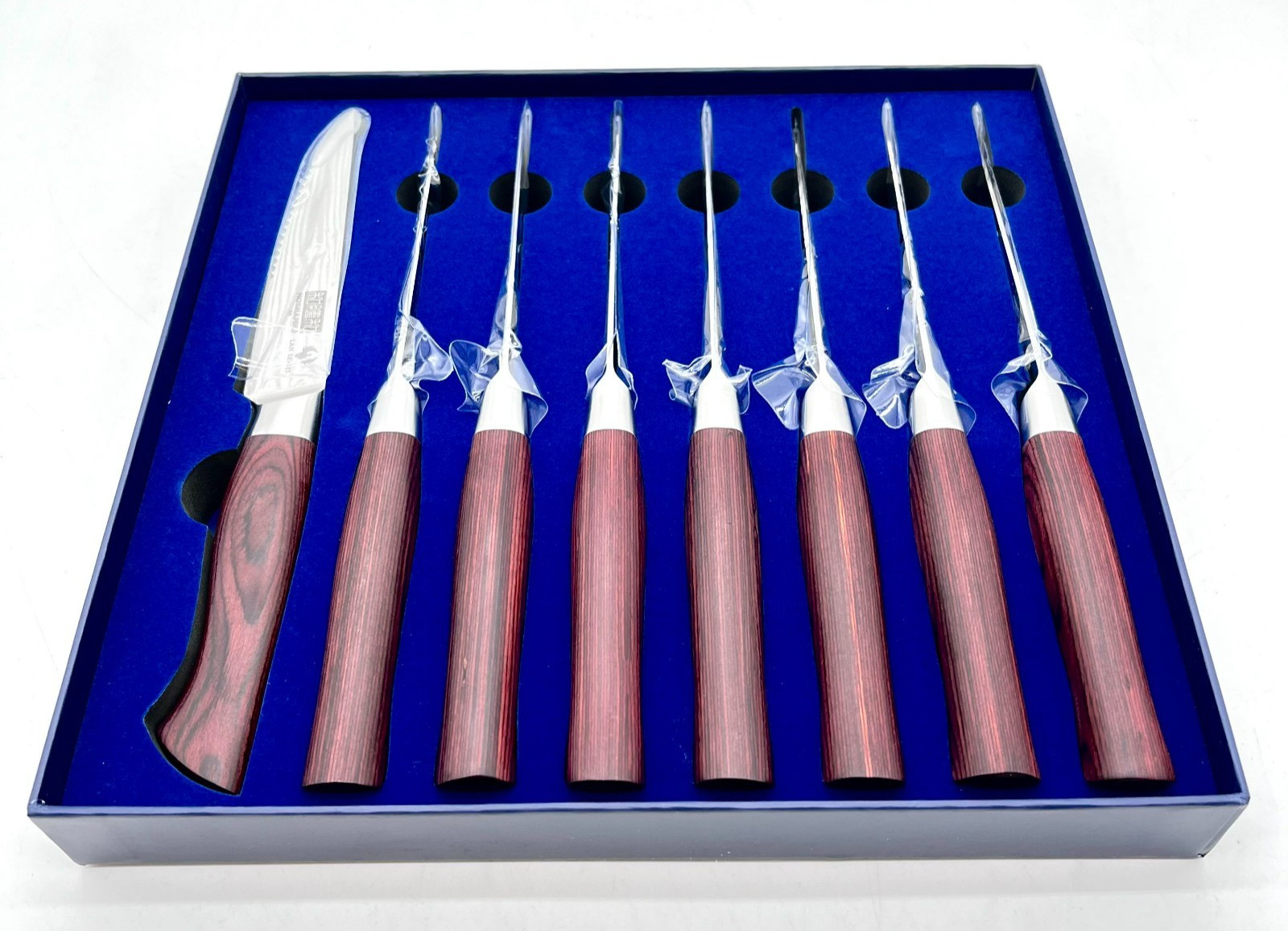 Hoshanho Wooden Handle Steel Home Kitchen Knife Set – 8 Pieces Brand New
