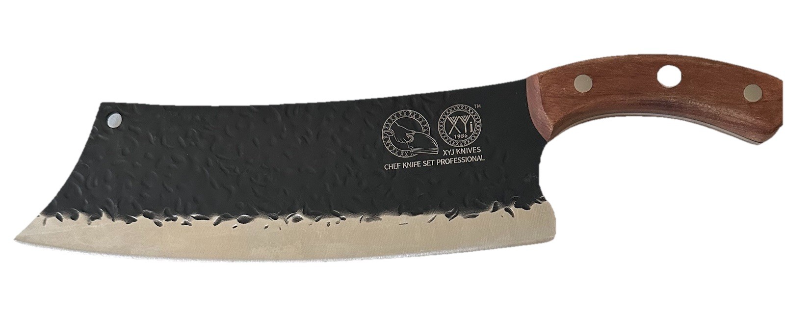 XYj Authentic Since 1986 Full Tang 10 Inch Carbon Steel Vegetable Knife W/Sheath