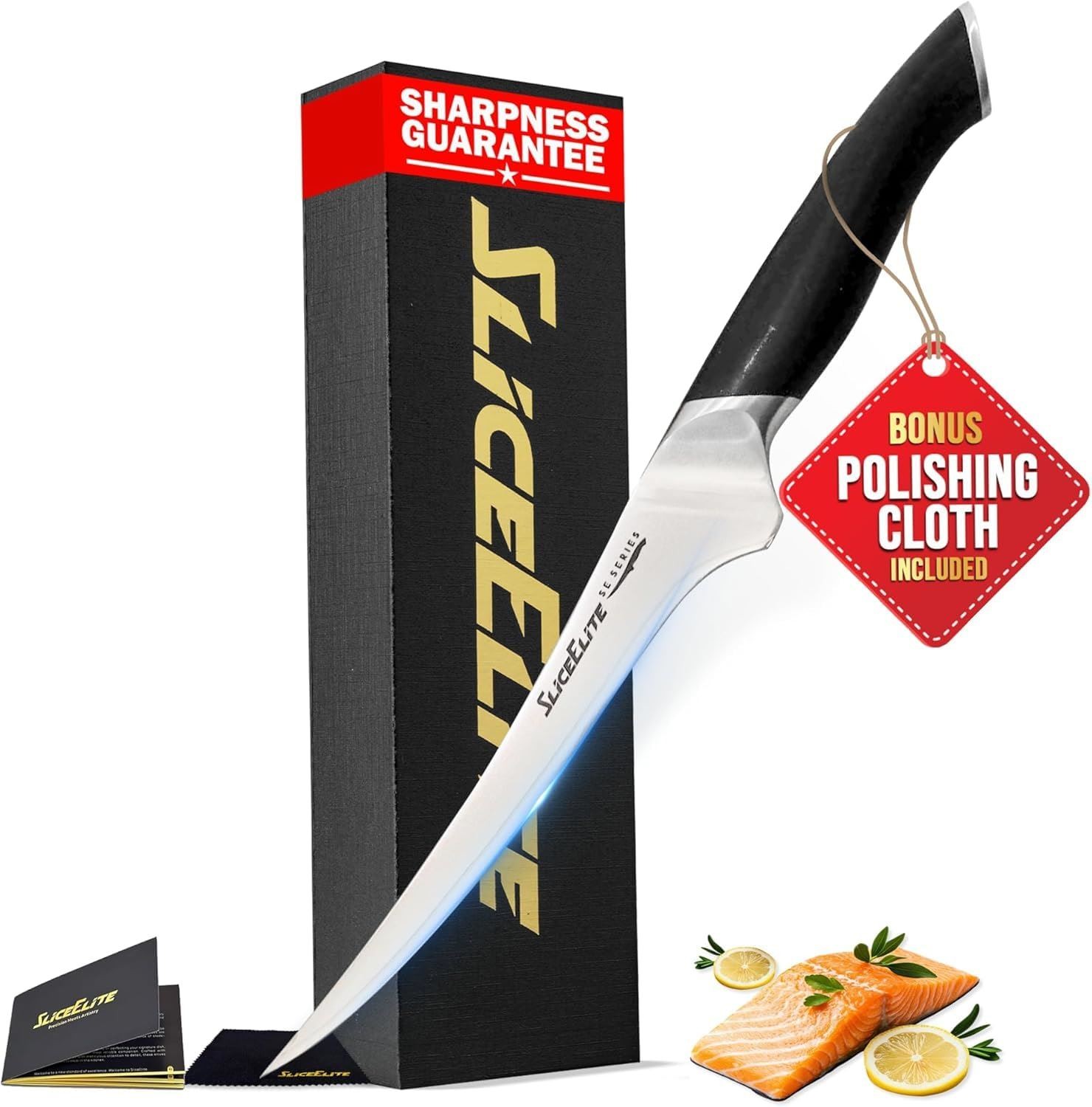 SE Series 7” Fillet Knife VG10 Steel Blade, Pakkawood Handle