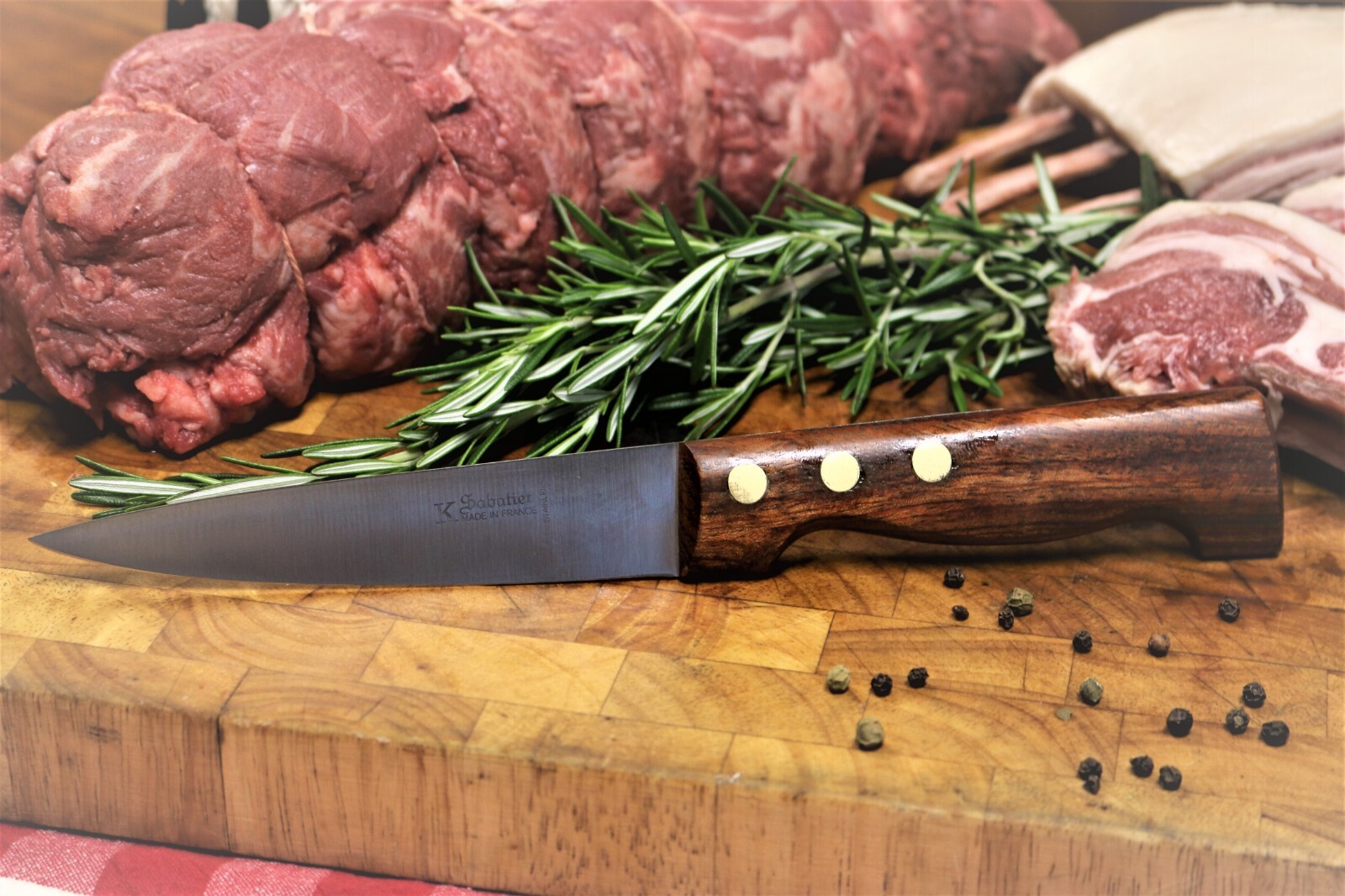 SAIGNER BUTCHER 5 3/5 IN (14 CM) – STAINLESS STEEL – PALISSANDER WOOD –