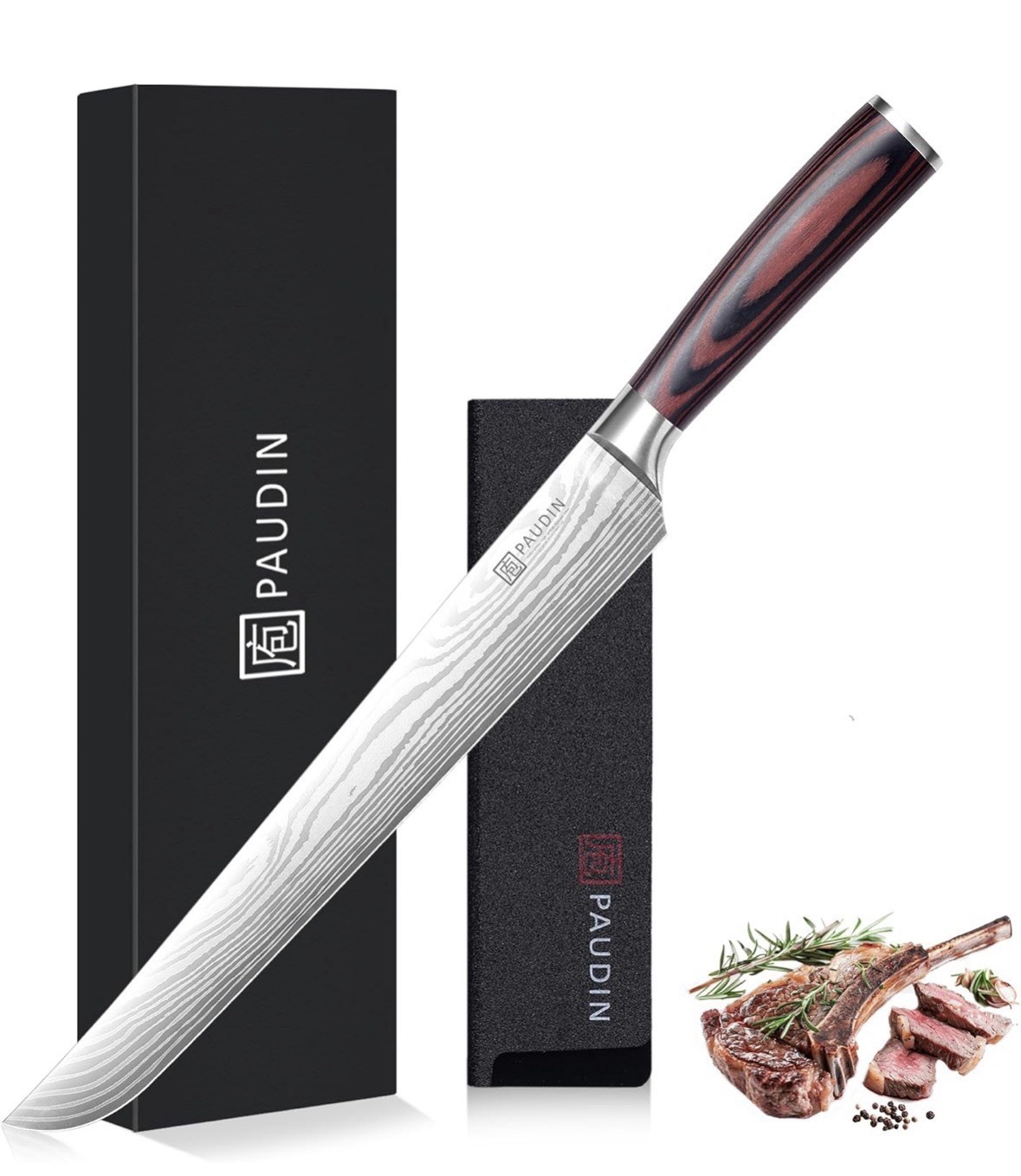 Carving Knife, 12 Inch Brisket Knife, Razor Sharp Edge Slicing Knife-NEW!