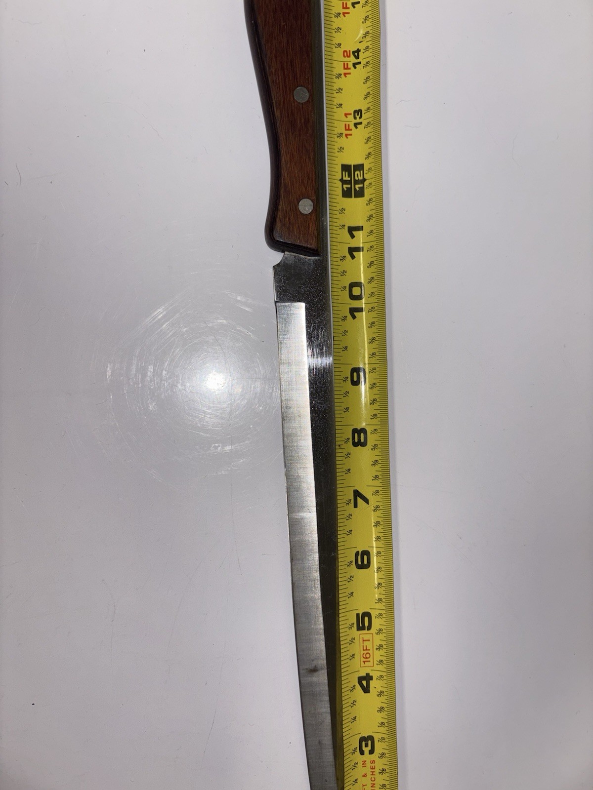 Regent Swords Lightning Edge Knife 10” Blade Brown Wood Handle Japan Kitchen GUC