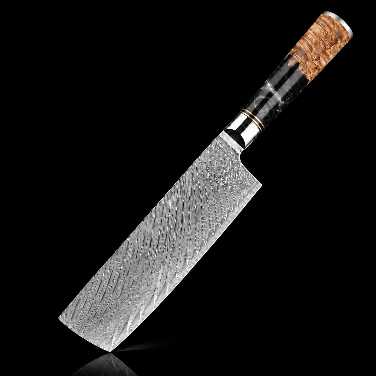 6-Piece Damascus Knife Set 67-Layer VG10 Japanese Kitchen Knives Black Resin