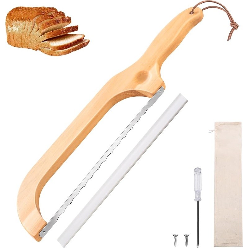 Ergonomic 14.5” Bread Knife Sourdough Baker’s Knife Serrated Cutter All Breads