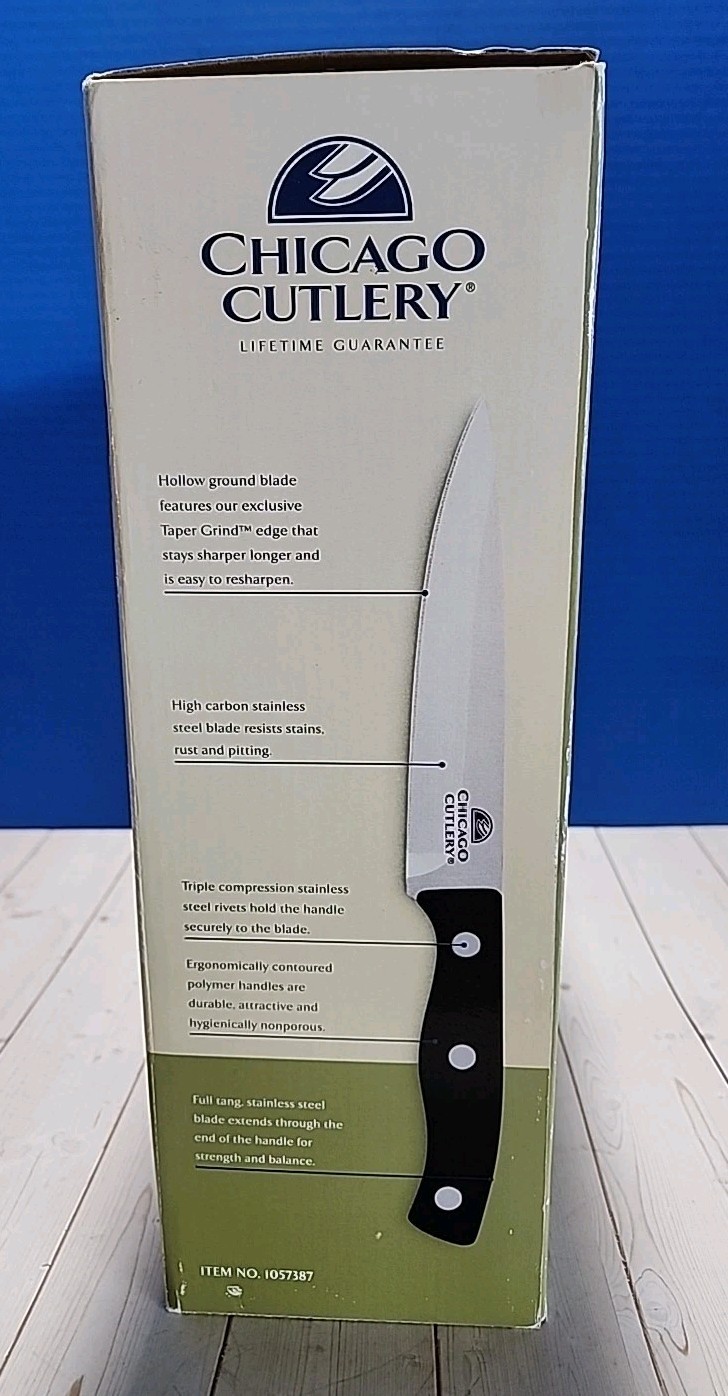 Chicago Cutlery Knife Block with 10 Knives Black Stainless Steel and Polymer
