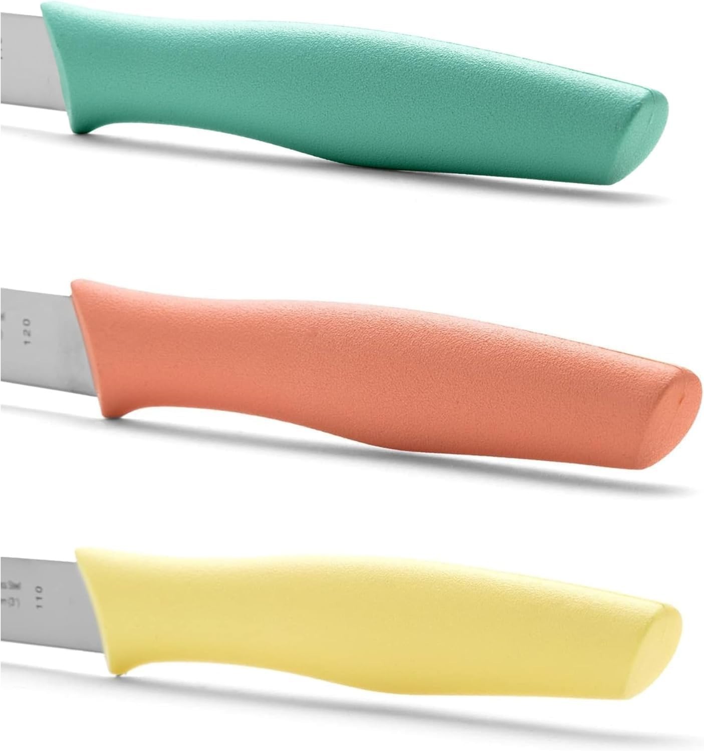 Arcos Paring Knife Set of 3 Pieces 4 Inch Stainless Steel. Colorful Kitchen Kniv