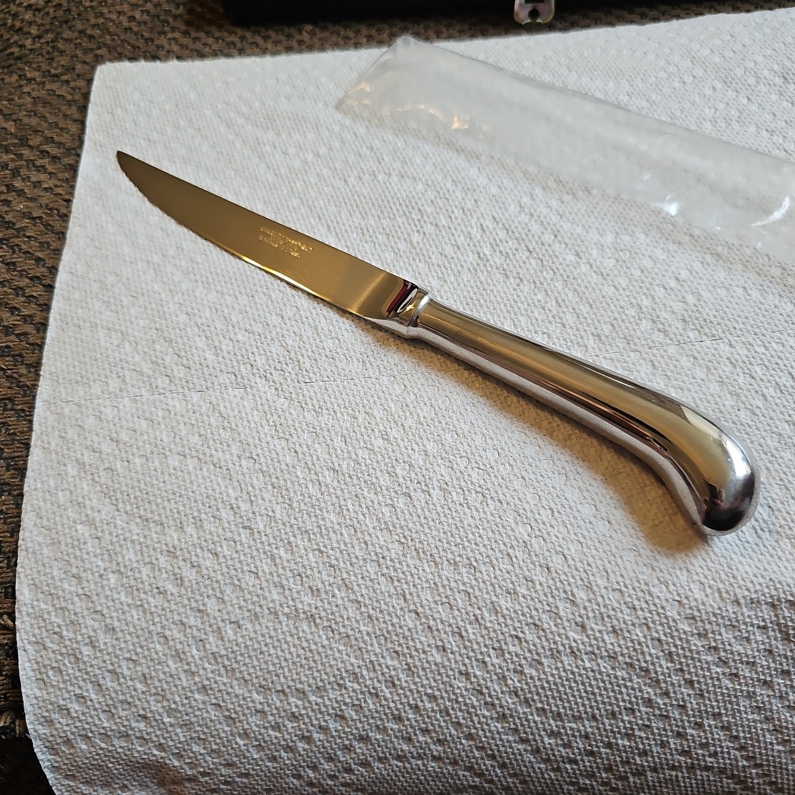 6 Vtg Eales Of Sheffield(1779)Stainless Steel Steak Knives Handle Japan 9.25″