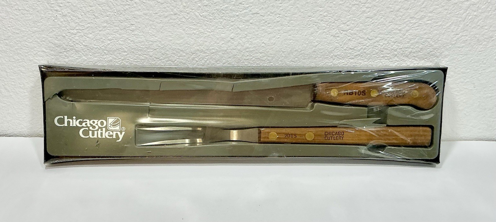 Vintage Chicago Cutlery Carving Set Meat Slicer RB10S-Knife & 201S-Fork NOS READ