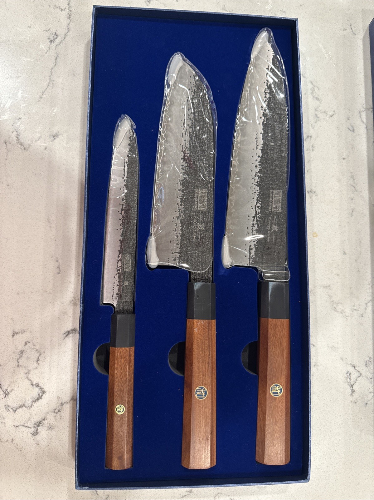 HOSHANHO Kitchen Knife Set 3-Piece, Ultra Sharp, Rosewood Handle