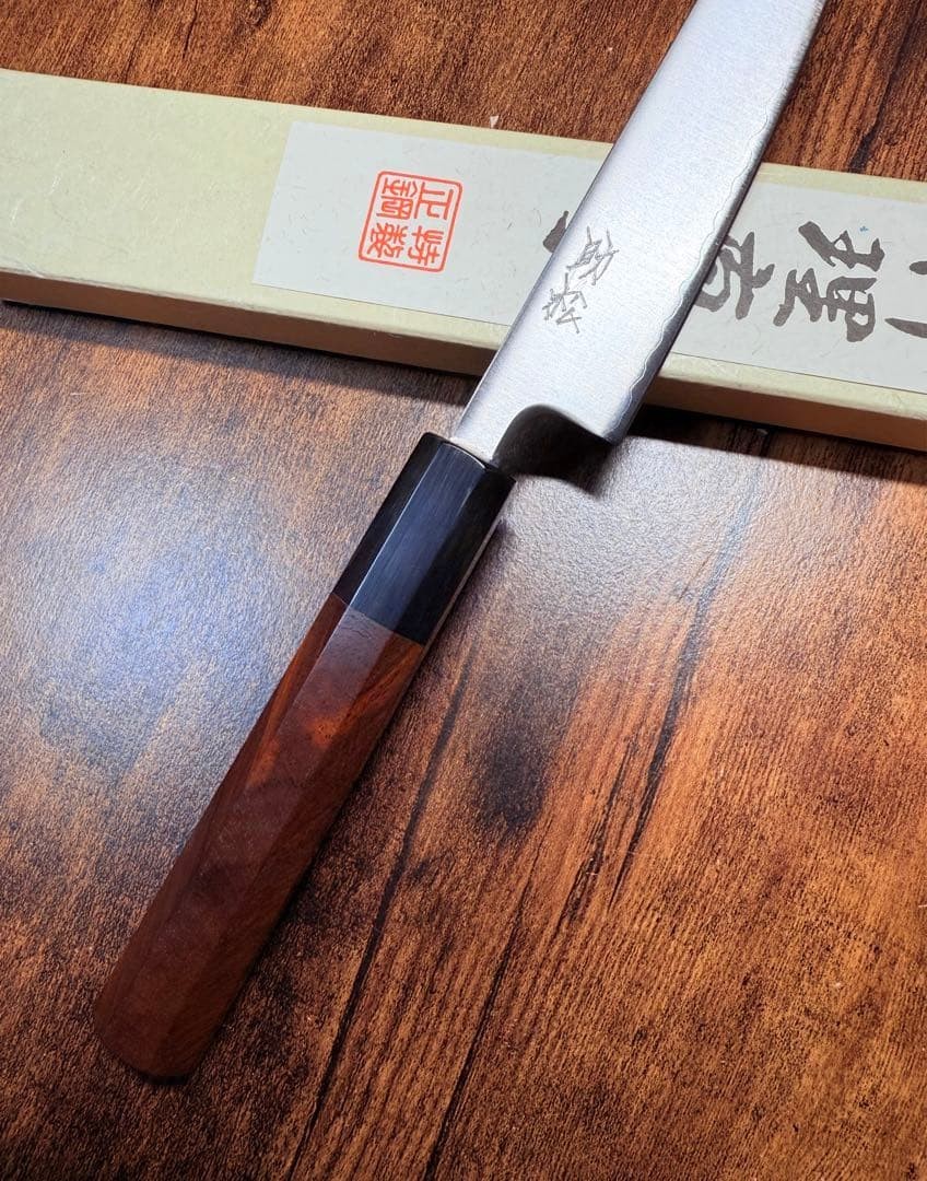 Sukematsu Japanese Kitchen Petty Knife Blue Steel Super 150mm Rosewood New