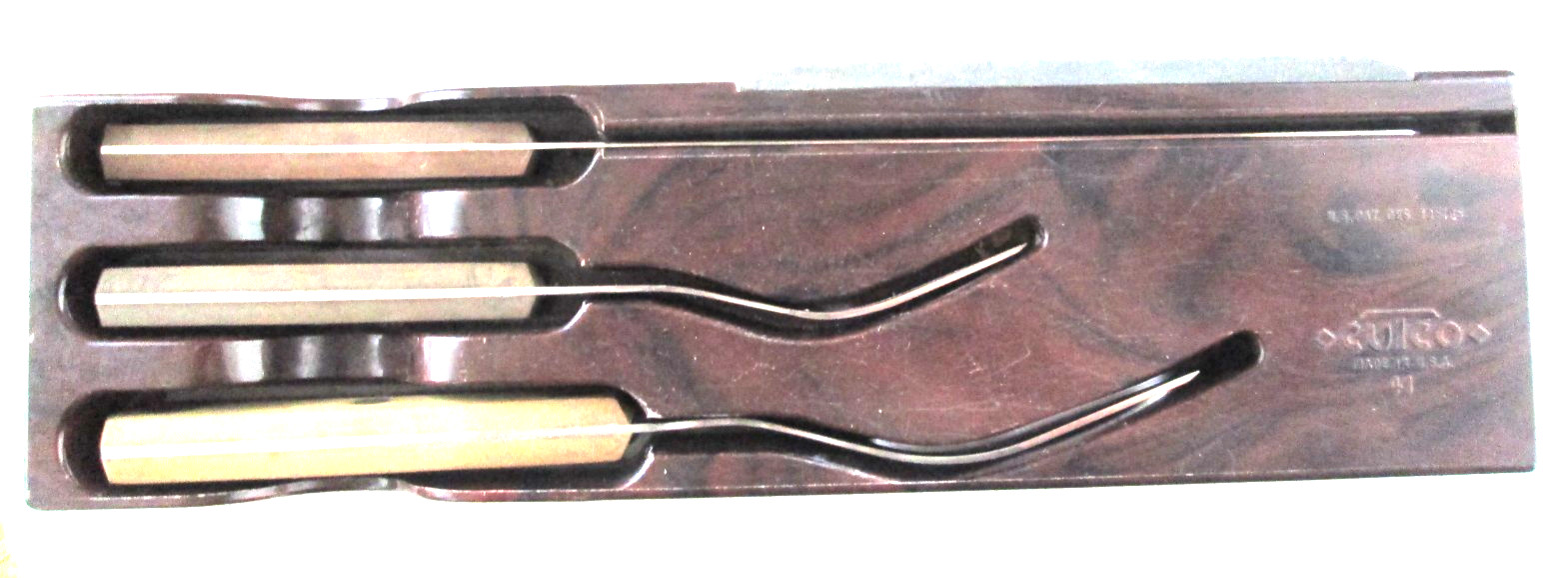 Vintage CUTCO Carving Set # 41/Bakelite Tray/Honing Stone 34-Knife 36 & 37-Forks