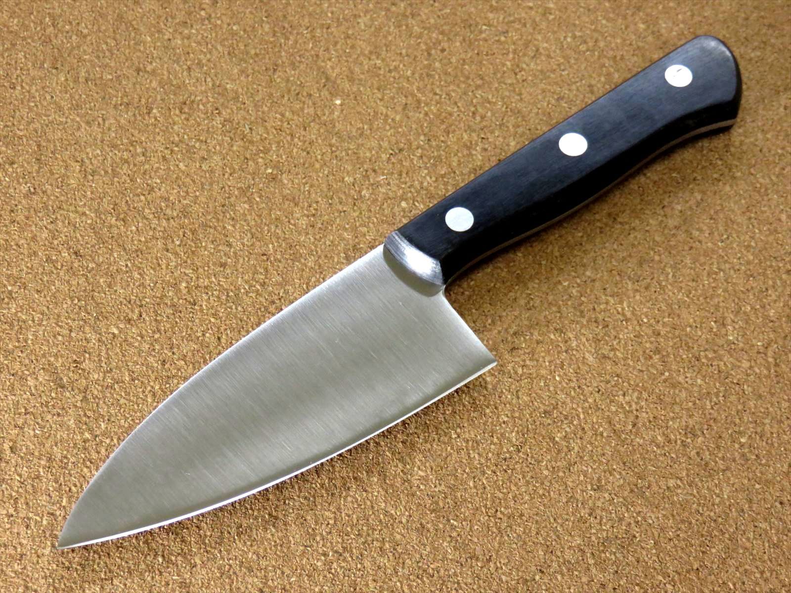 Japanese Kitchen Small Knife 110mm 4 in Double-edged Fishing Outdoor SEKI JAPAN