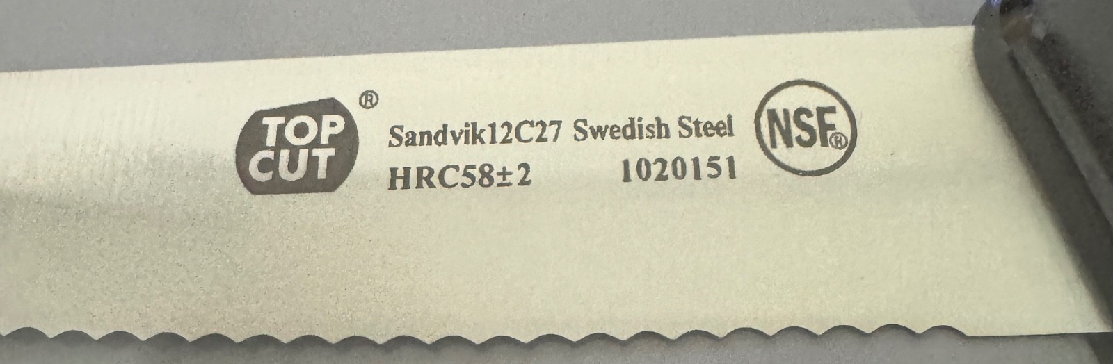 Top Cut Commercial Kitchen Knife Set 4 Pc NEW Sandvik Swedish Steel NSF Santoku