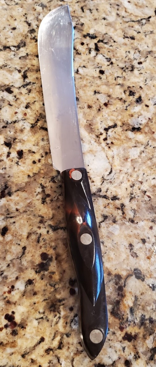 Cutco 1722 8 Inch Butcher Knife Classic red/brown Handle