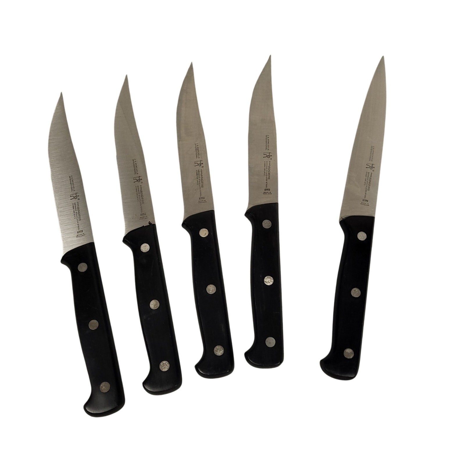Vintage Henckels Fine Edge Pro Steak Knife Lot 5 80s German Steel 31469 & 31462