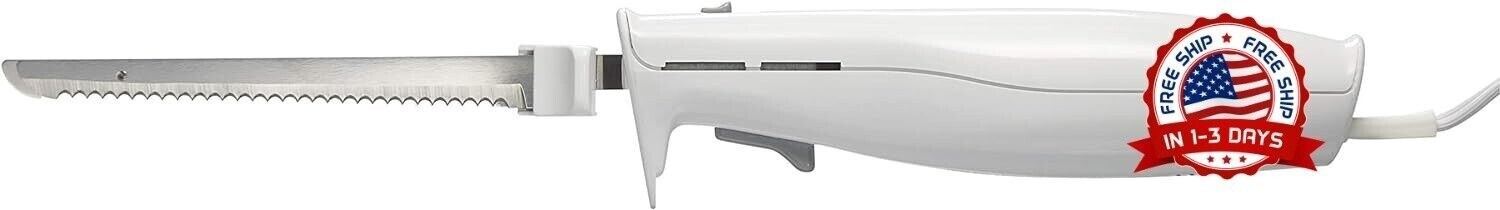 Cuchillo Electrico De 120 V, Blanco, Lightweight 11.3 inches NUEVO 2024 US