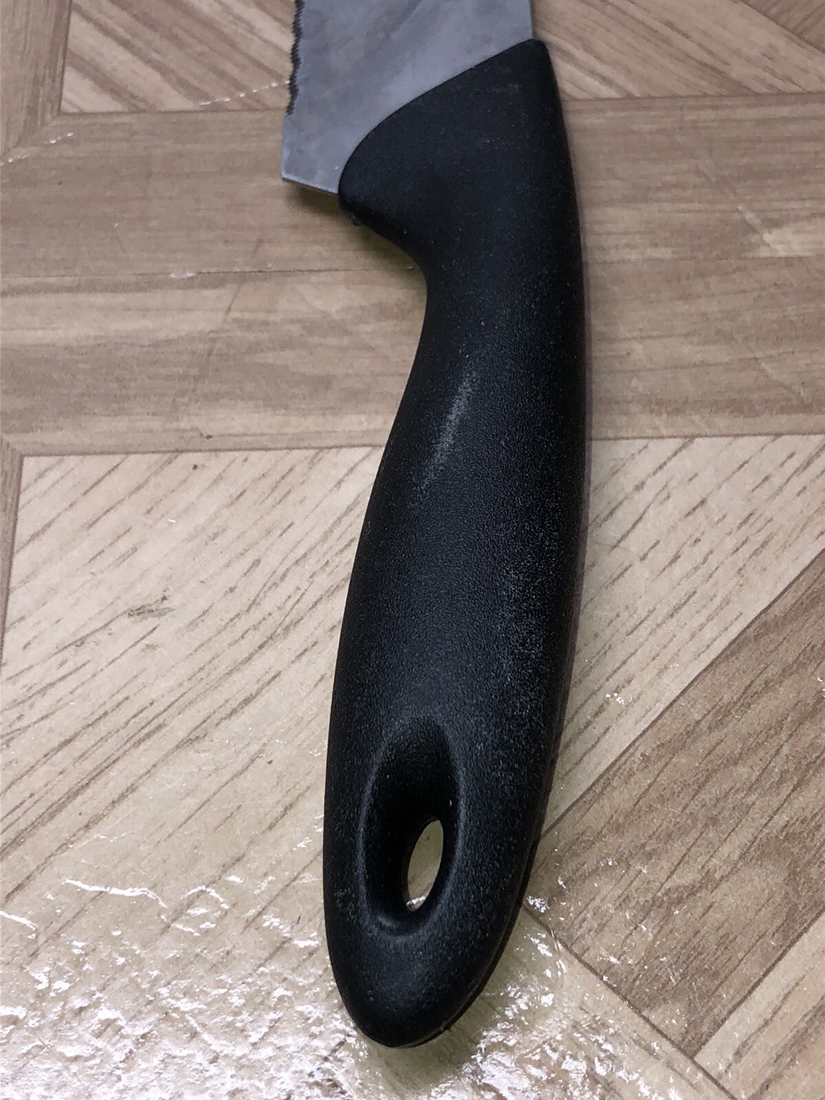 11 Inch Chef Knife Serrated Stainless Steel 6.5 Blade 4.5 Curved Handle