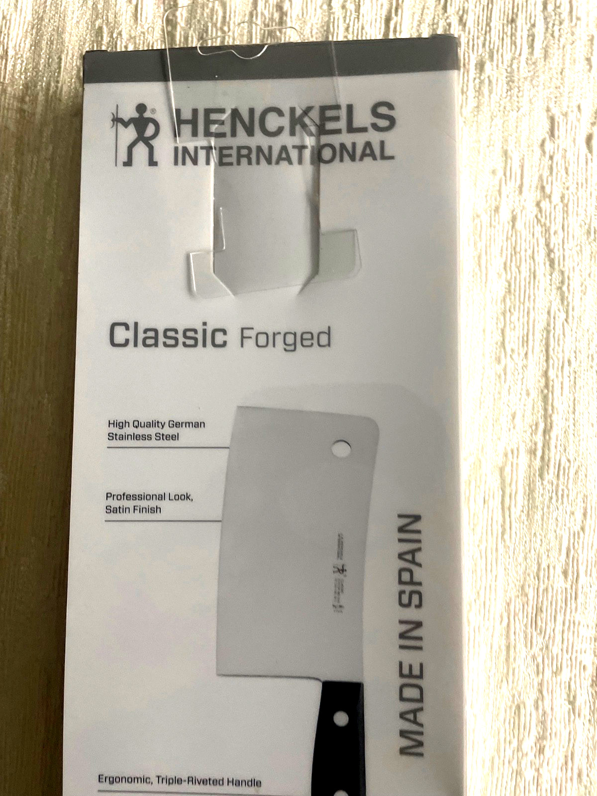 HENCKELS International Classic Forged 6 In Meat Cleaver Stainless Steel Knife