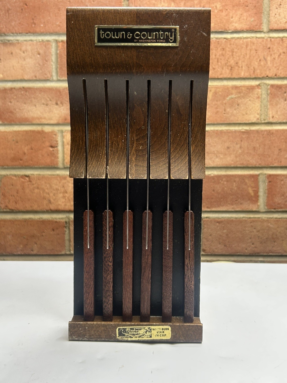 Vintage Town & Country By Washington Forge 6-Piece Serrated Steak Knife Set, USA