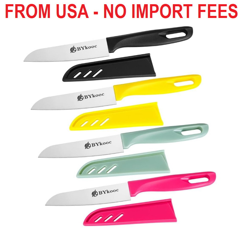 8 pieces Paring Knives Ultra Sharp Vegetable and Fruit Knife,German Steel Small