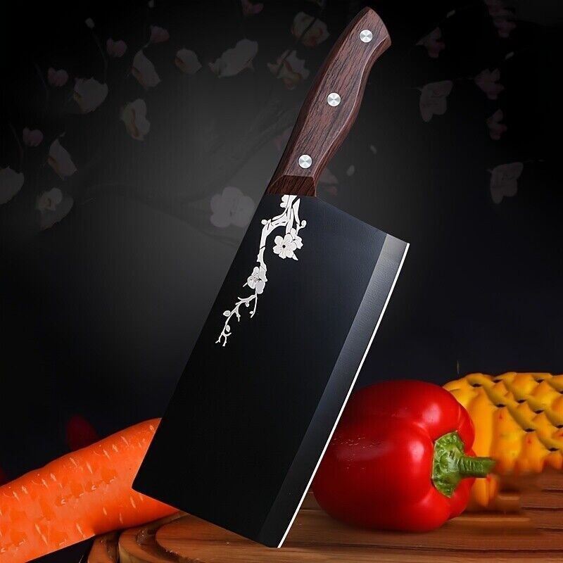 7″ Heavy Duty Meat Cleaver Knife with Razor Sharp Stainless Steel Blade US