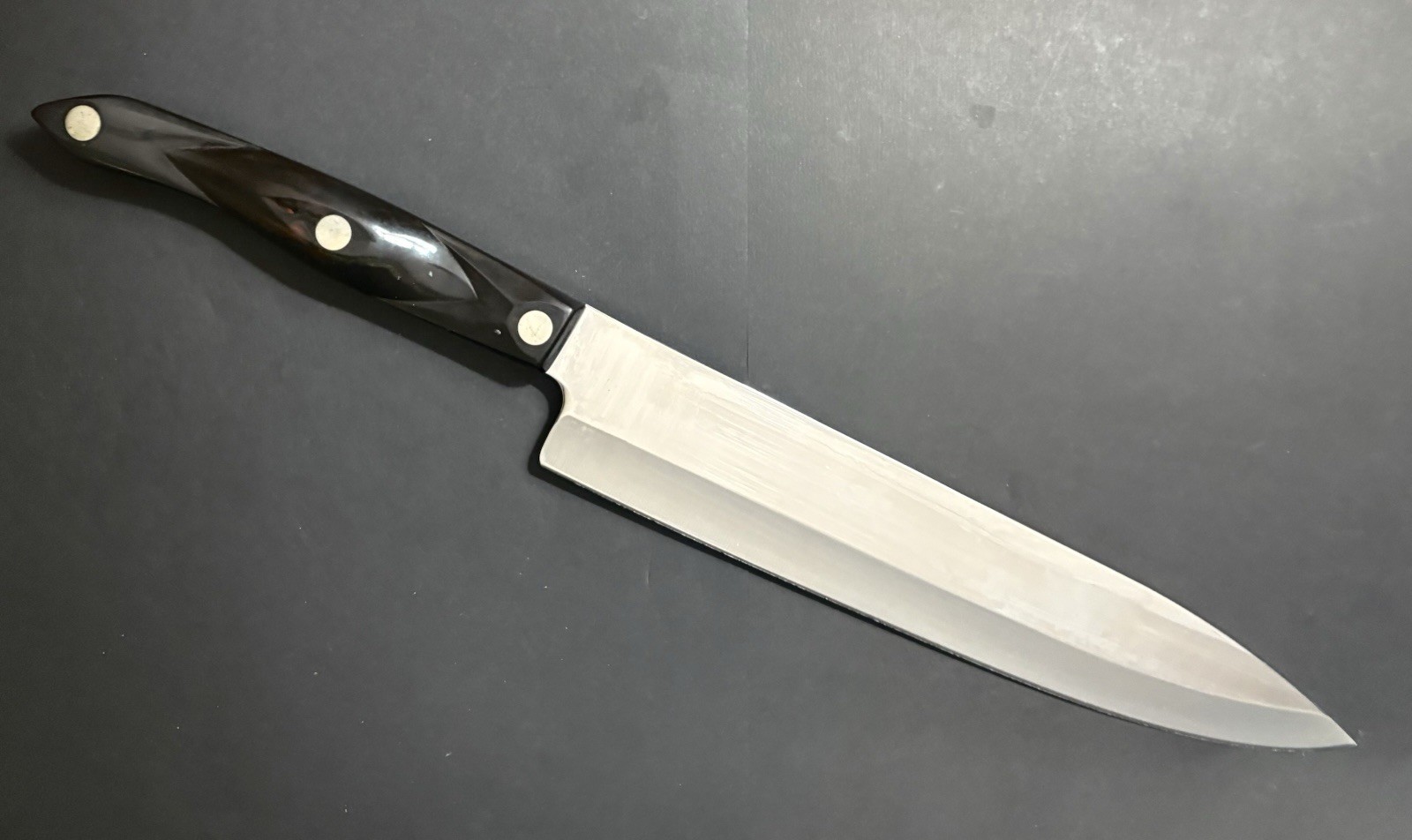 Vintage Cutco #1725 KE 9-1/4 inch French Chef’s Knife Brown Handle