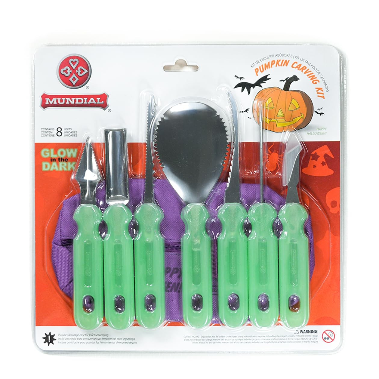 8 PCS GlowInTheDark Pumpkin Carving Kit Professional Tools Pouch