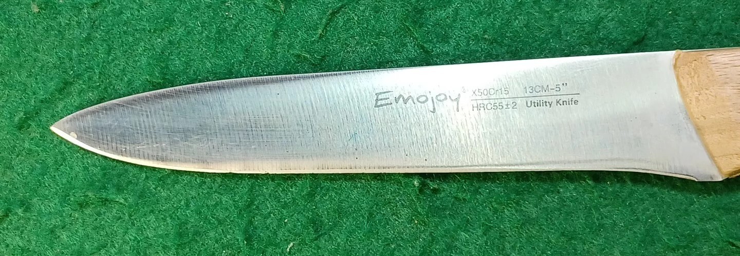 Emojoy 13cm-5″, HRC55, Utility Knife, W/ Wood Scales