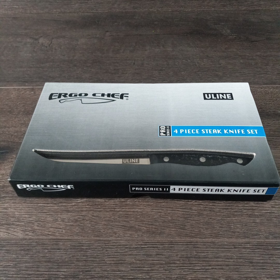 ULINE Ergo Chef 4 Piece Steak Knife Set PRO SERIES II 