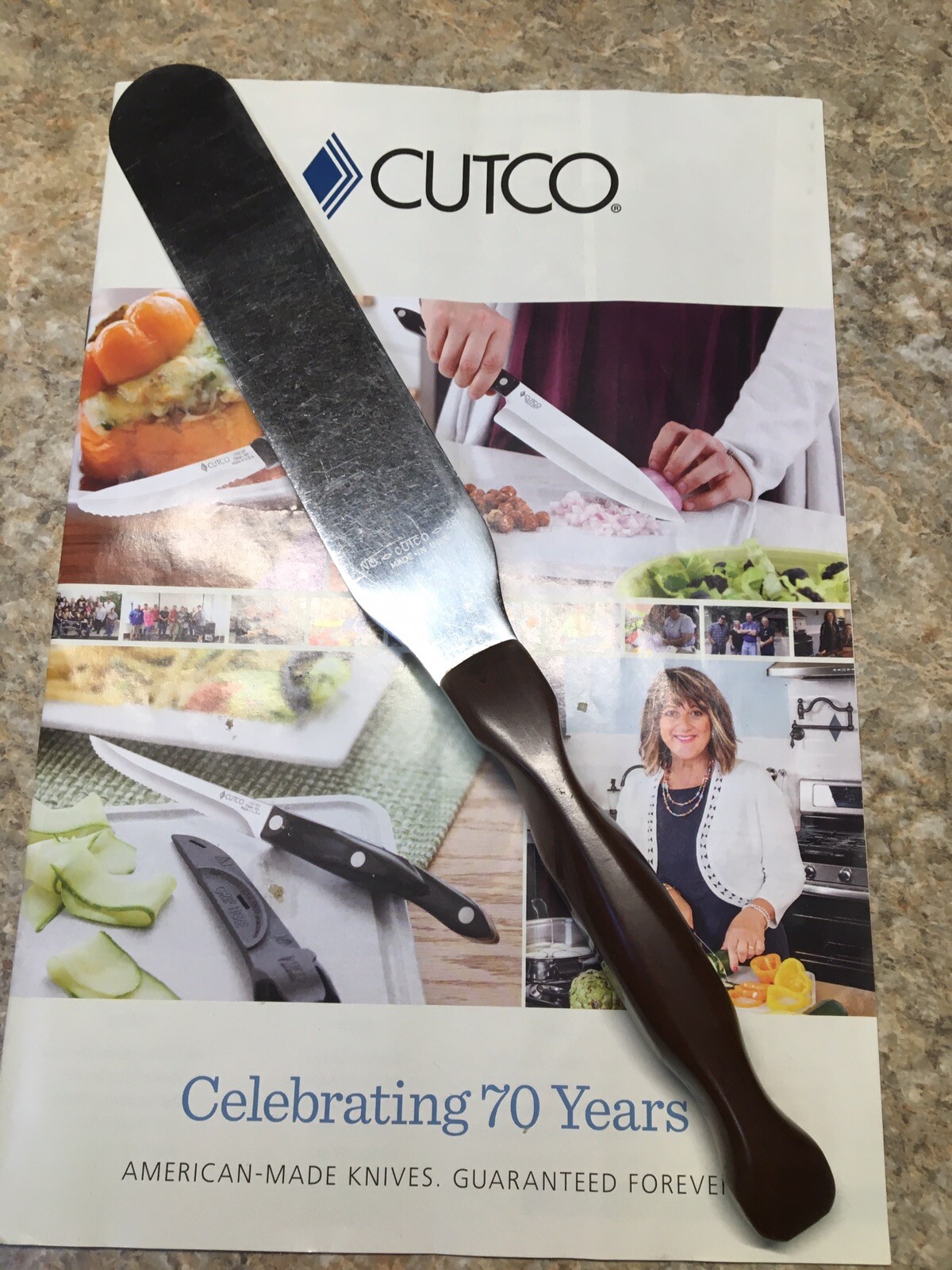 Cutco 28 or 1028 Professional Frosting Spatula Brown/Classic Polished Choose Qty