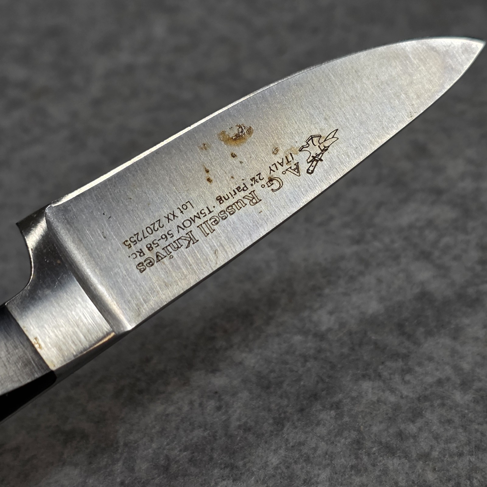 AG Russell Italy Paring Knife 2.75″ Vanadium High-Carbon T5MOV 56-58 Rc. Forged