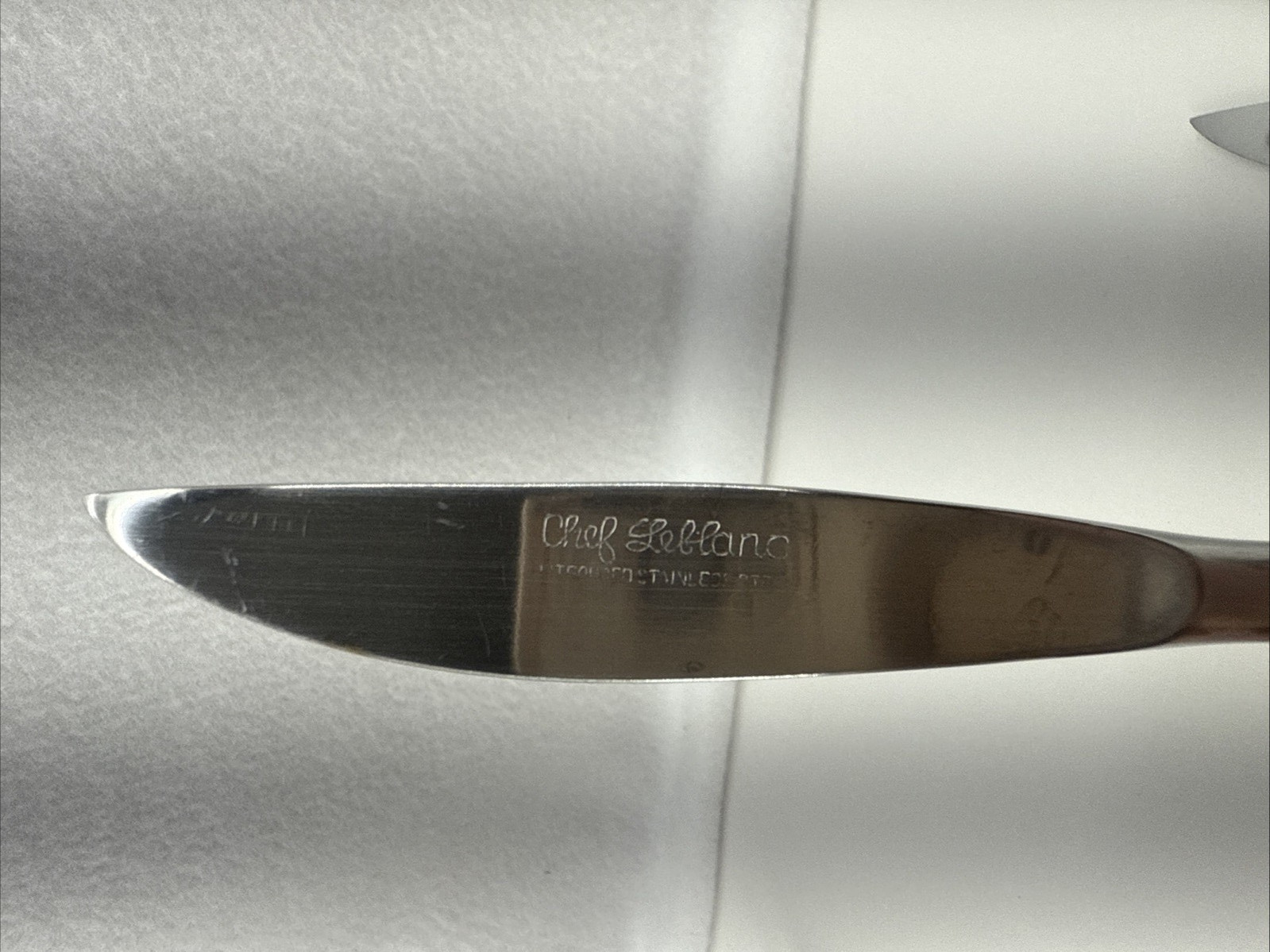 Chef Le Blanc Stainless Steak Knives Set of 6 Vintage 8″ Flatware Lot