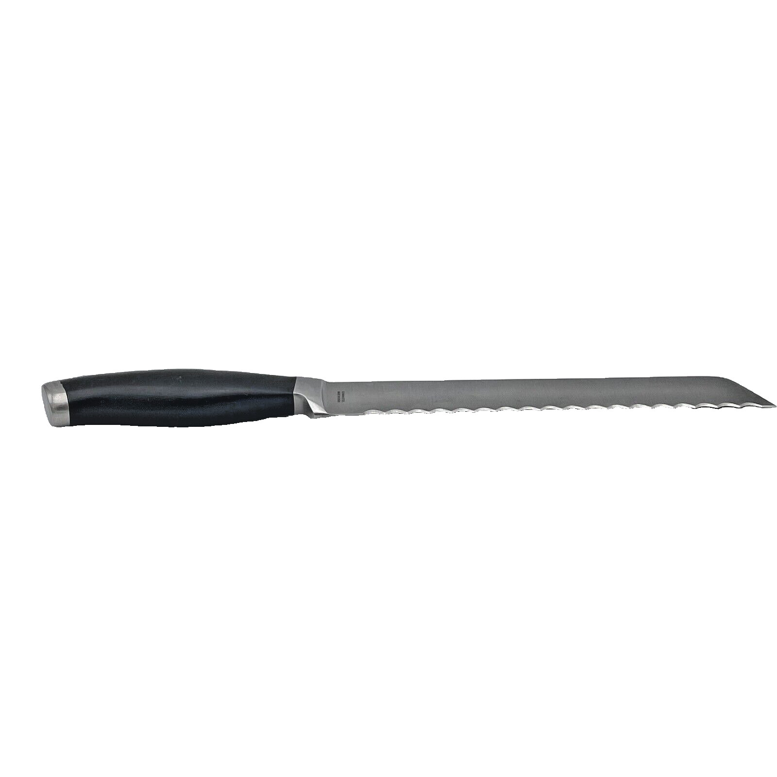 Calphalon Silver Serrated Edge 8″ Bread Knife BFull Forged/No Stain Black Handle