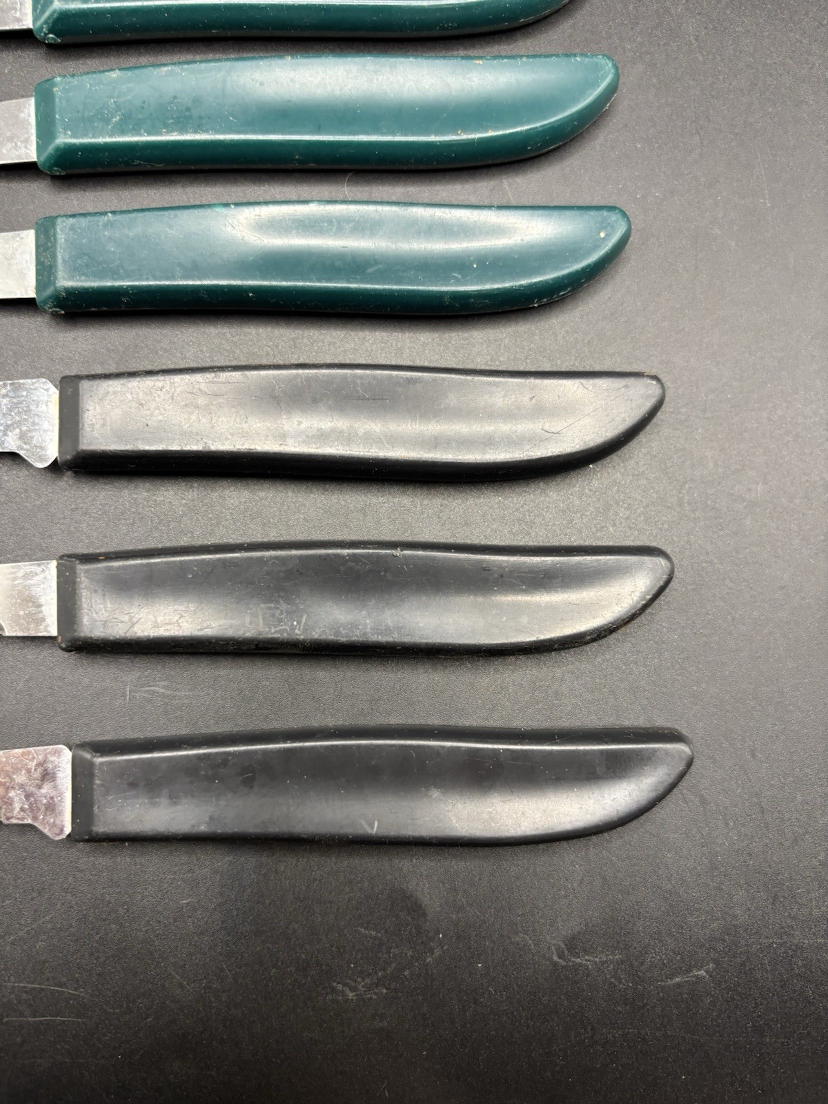 Lot of 8 Vintage Stainless USA Paring Utility Kitchen Knives Mixed Color Handles